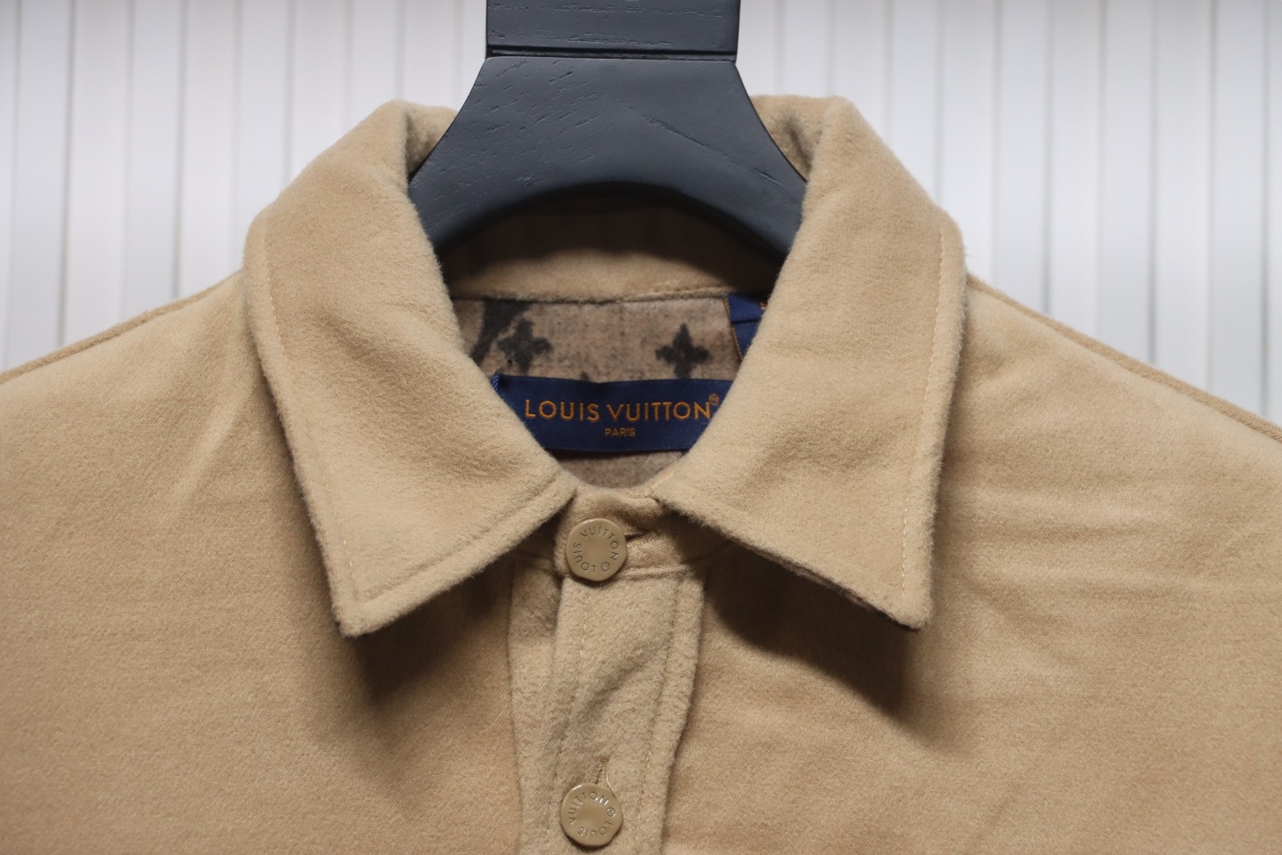 Louis Vuitton 23FW Double-Faced Cashmere Khaki Jacket