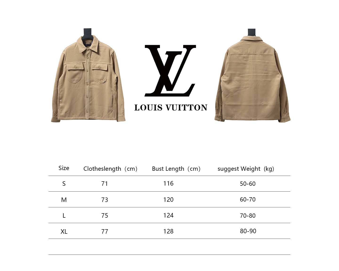 Louis Vuitton 23FW Double-Faced Cashmere Khaki Jacket