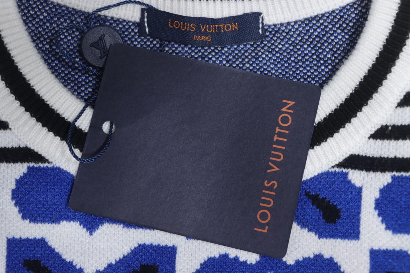 Louis Vuitton 23Fw Geometric Jacquard Knit Sweater