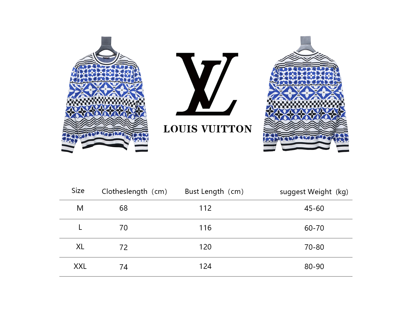 Louis Vuitton 23Fw Geometric Jacquard Knit Sweater