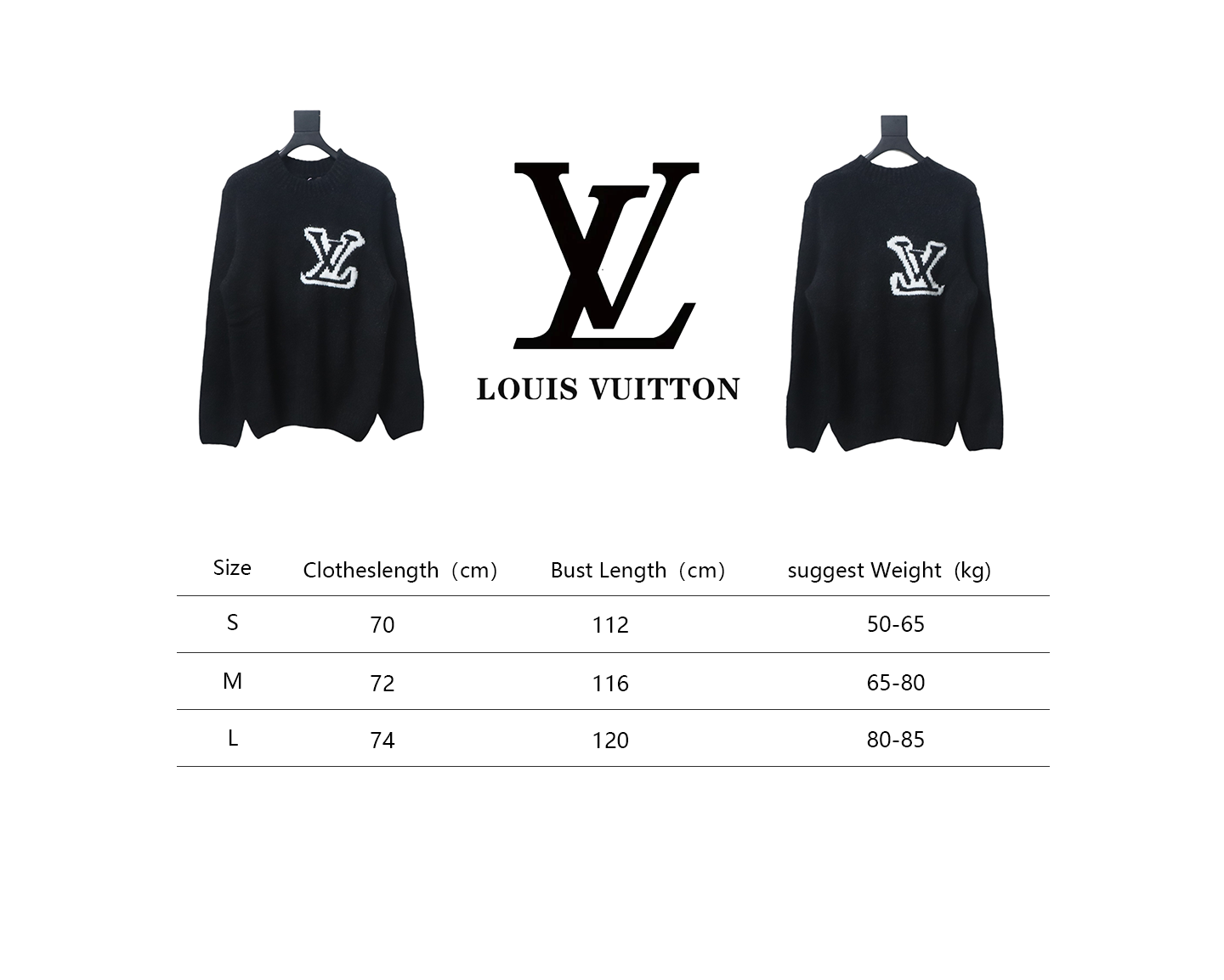 Louis Vuitton 23fw New Jacquard Teddy Sweater Black