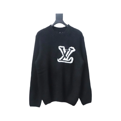 Louis Vuitton 23fw New Jacquard Teddy Sweater Black 01