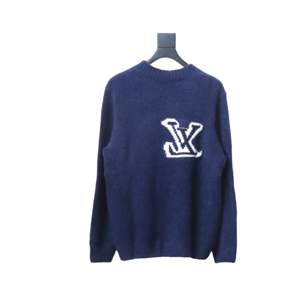 Louis Vuitton 23fw New Jacquard Teddy Sweater Blue