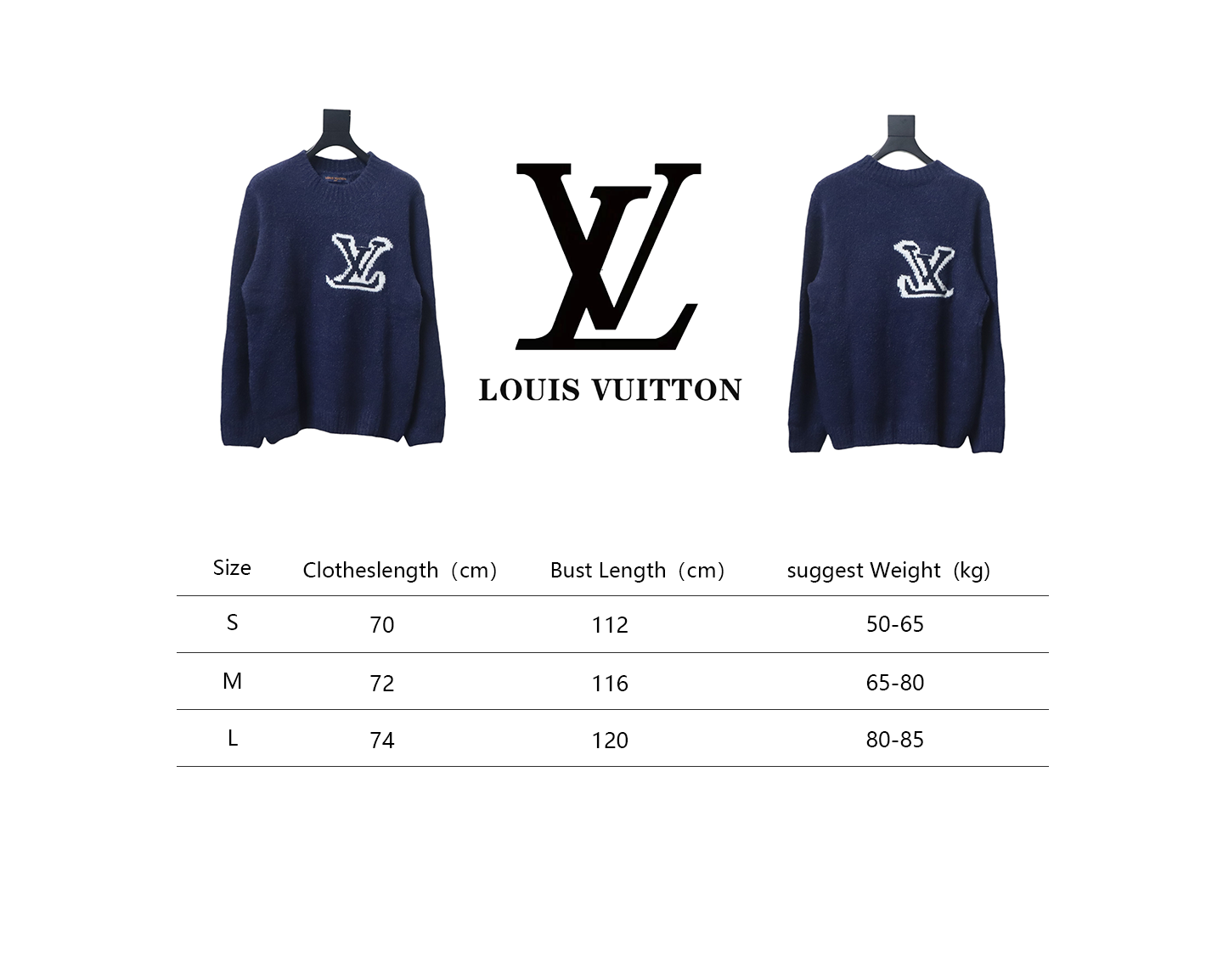 Louis Vuitton 23fw New Jacquard Teddy Sweater Blue