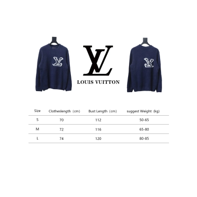 Louis Vuitton 23fw New Jacquard Teddy Sweater Blue 02