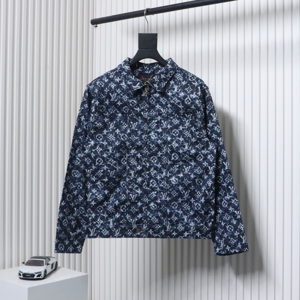 Louis Vuitton 23Fw Tie-Dyed Printed Denim Jacket