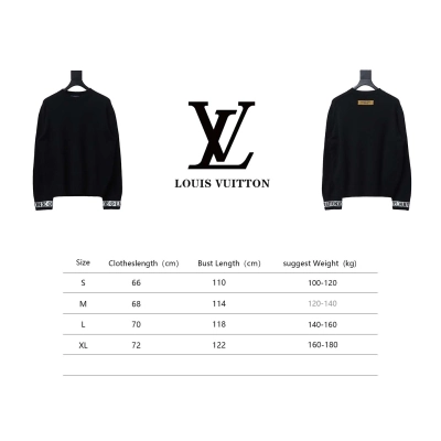 Louis Vuitton 24FW Cuff Jacquard Sweater Black 02