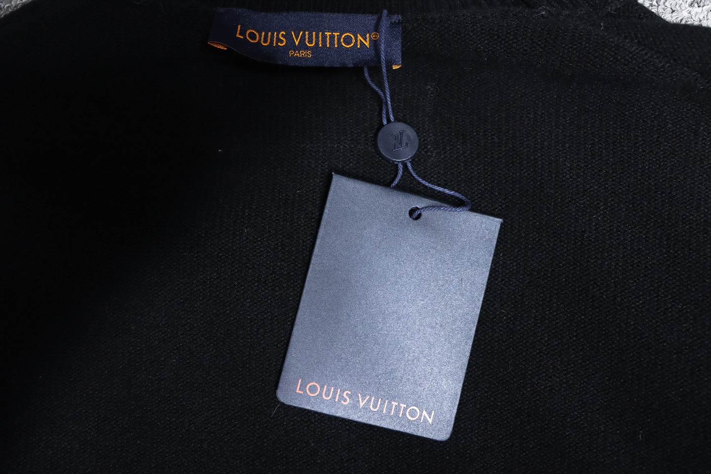 Louis Vuitton 24FW Cuff Jacquard Sweater Black