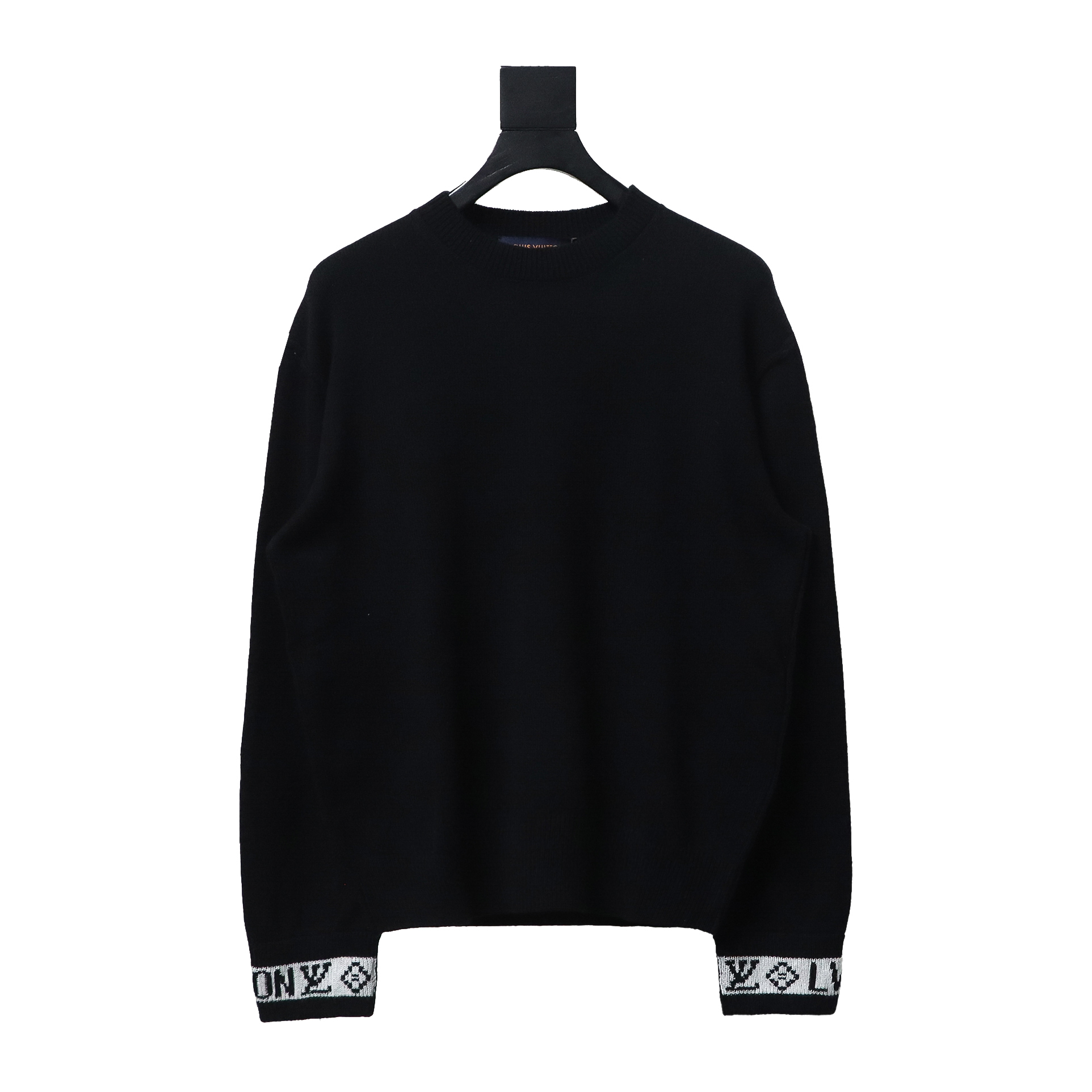 Louis Vuitton 24FW Cuff Jacquard Sweater Black
