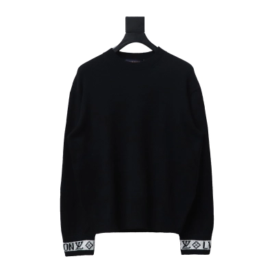 Louis Vuitton 24FW Cuff Jacquard Sweater Black 01