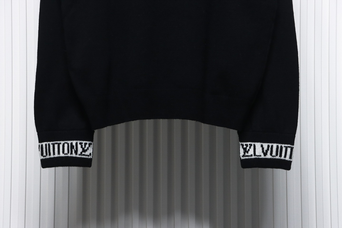 Louis Vuitton 24FW Cuff Jacquard Sweater Black