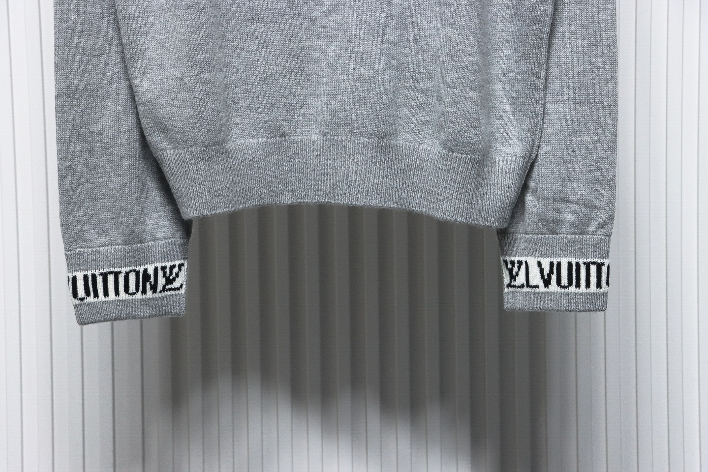 Louis Vuitton 24FW Cuff Jacquard Sweater Grey