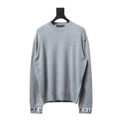 Louis Vuitton 24FW Cuff Jacquard Sweater Grey 01
