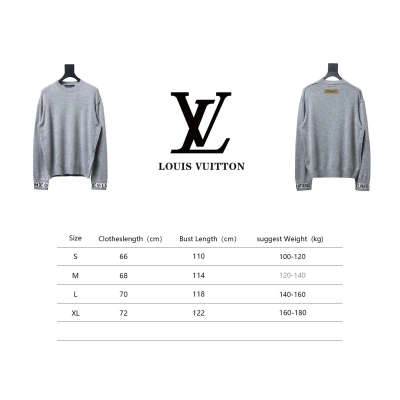Louis Vuitton 24FW Cuff Jacquard Sweater Grey 02
