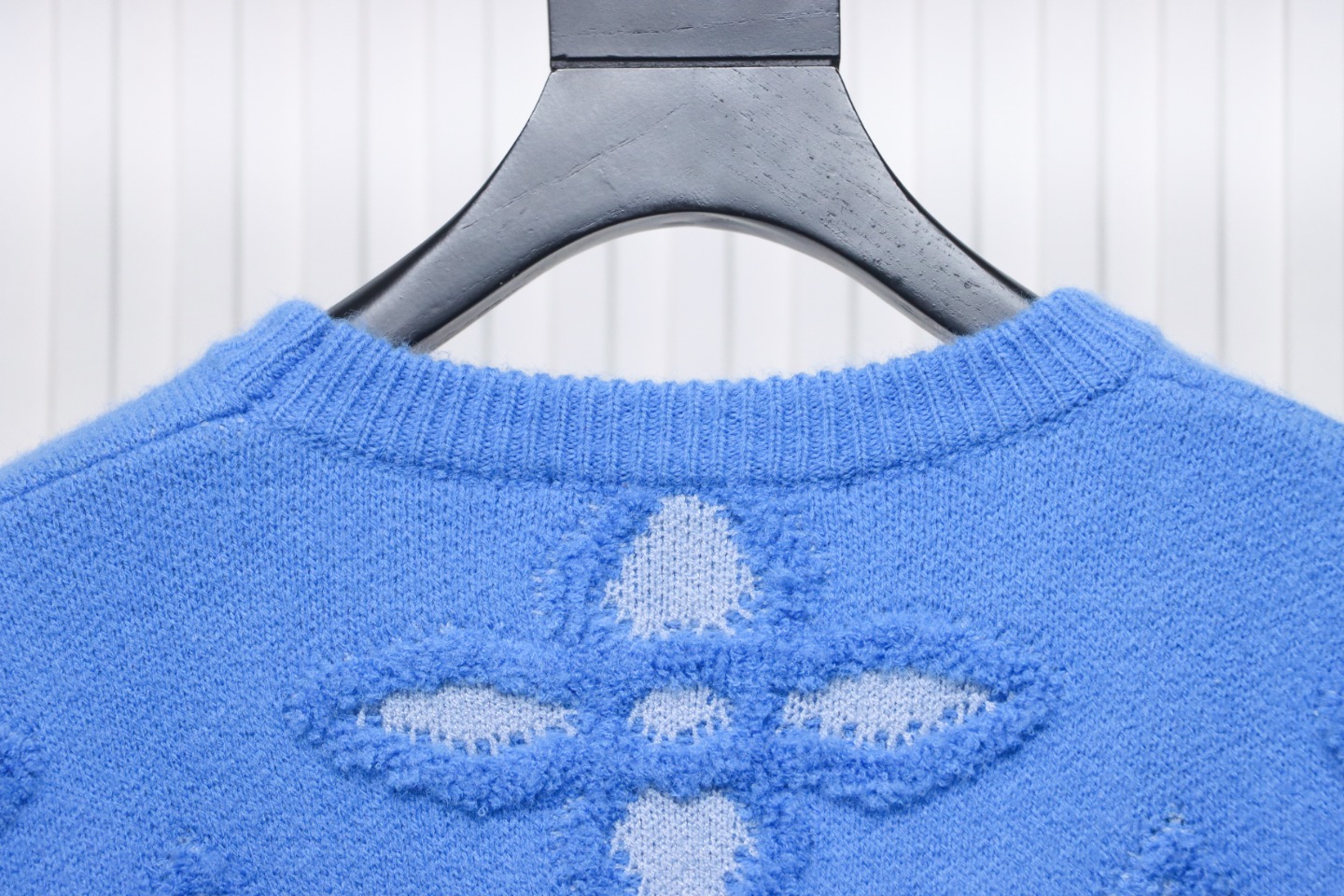 Louis Vuitton 24Fw Jacquard Four-Leaf Clover Logo Crew Neck Sweater