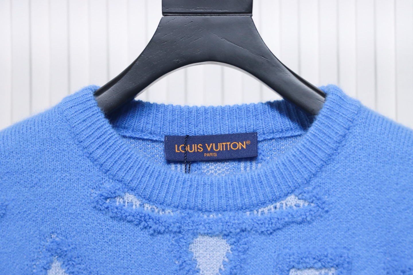 Louis Vuitton 24Fw Jacquard Four-Leaf Clover Logo Crew Neck Sweater