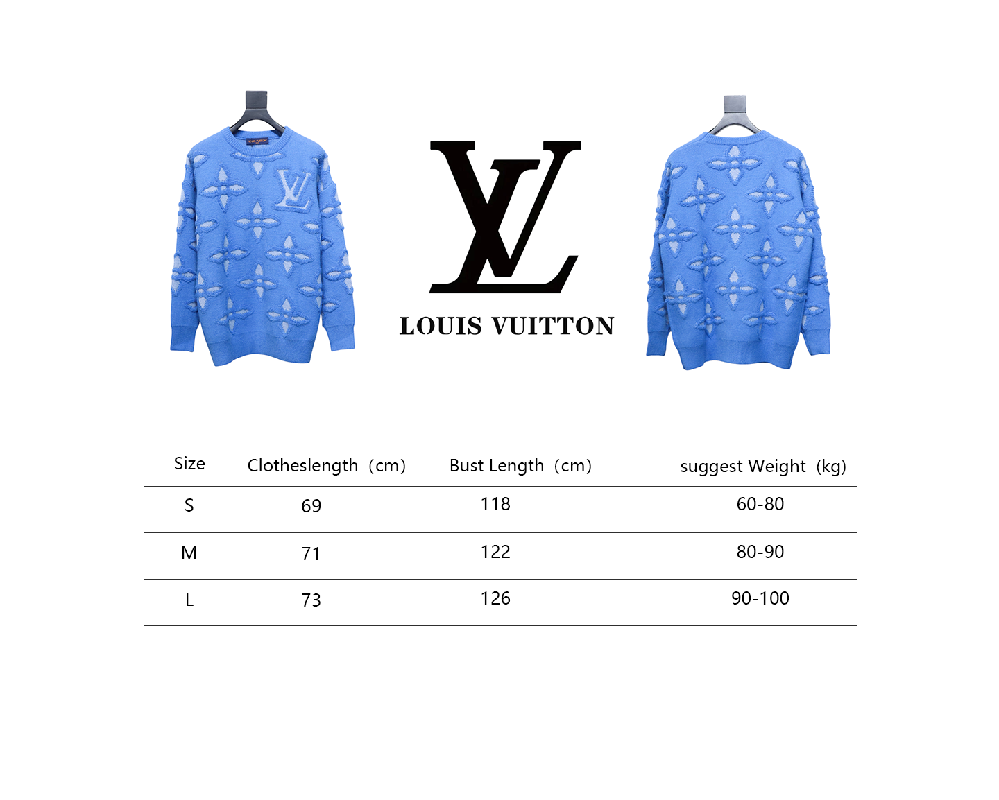 Louis Vuitton 24Fw Jacquard Four-Leaf Clover Logo Crew Neck Sweater