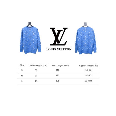 Louis Vuitton 24Fw Jacquard Four-Leaf Clover Logo Crew Neck Sweater 02