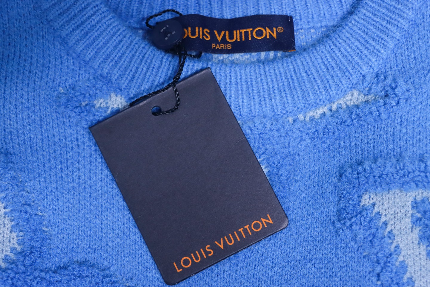 Louis Vuitton 24Fw Jacquard Four-Leaf Clover Logo Crew Neck Sweater