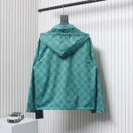 Louis Vuitton 24ss Green Checkered Hooded Windbreaker Jacket