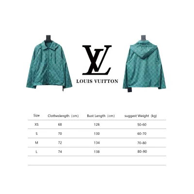 Louis Vuitton 24ss Green Checkered Hooded Windbreaker Jacket 02