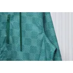 Louis Vuitton 24ss Green Checkered Hooded Windbreaker Jacket