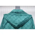 Louis Vuitton 24ss Green Checkered Hooded Windbreaker Jacket