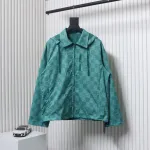 Louis Vuitton 24ss Green Checkered Hooded Windbreaker Jacket