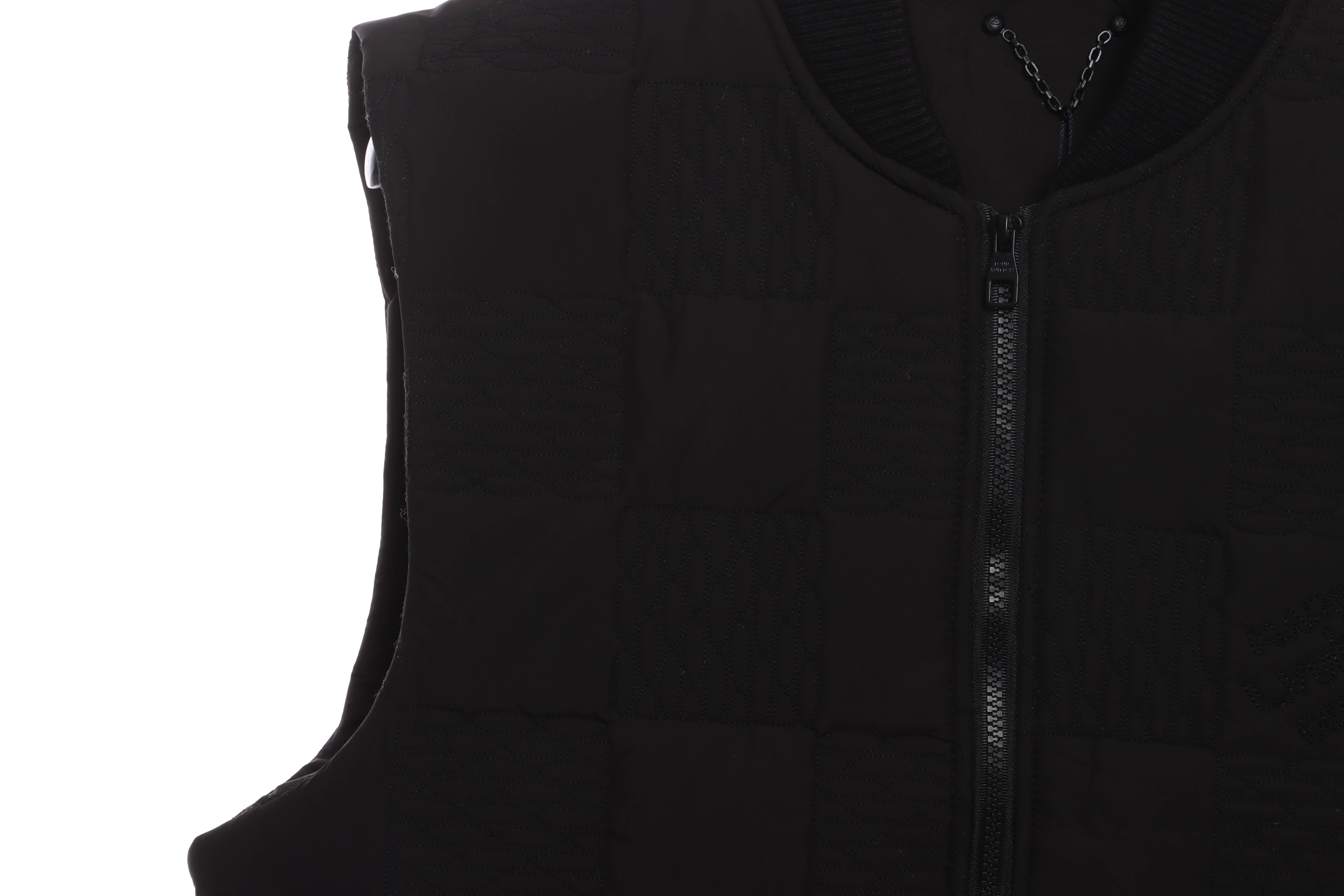 Louis Vuitton 3D Checkerboard Quilted Vest Black