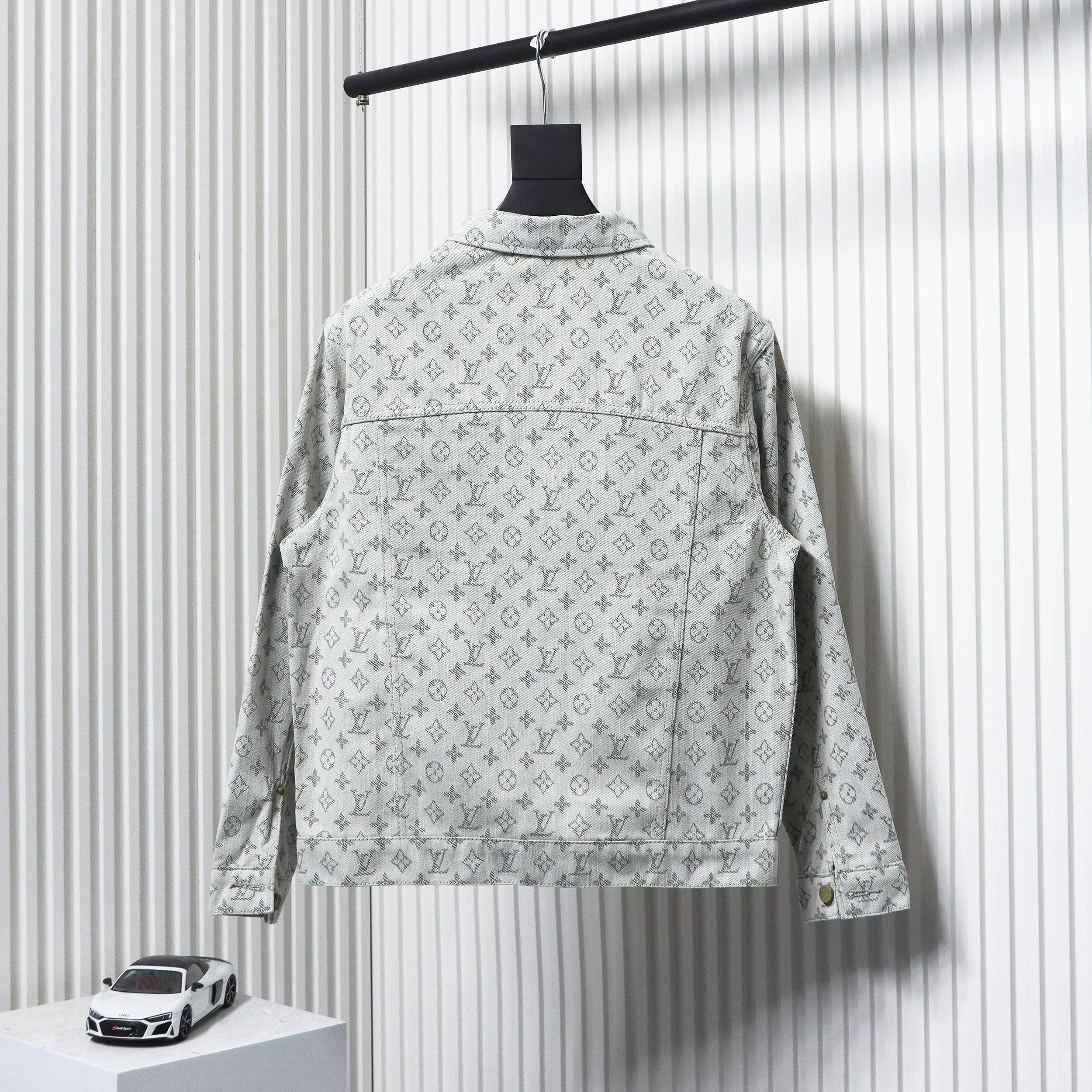 Louis Vuitton All Over Print Jacquard Denim Jacket