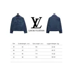 Louis Vuitton Classic All Over Print Monogram Jacquard Workwear Denim Jacket Navy Blue