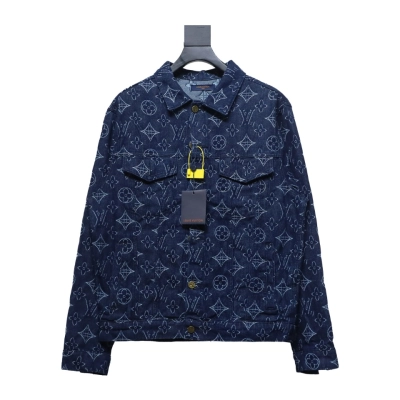 Louis Vuitton Denim Jacket With Floral Print Blue 01