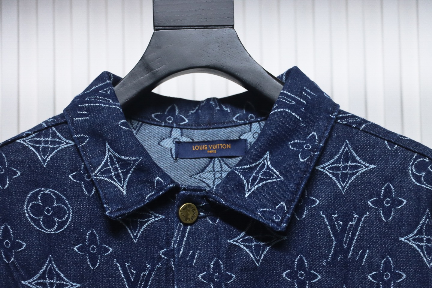 Louis Vuitton Denim Jacket With Floral Print Blue