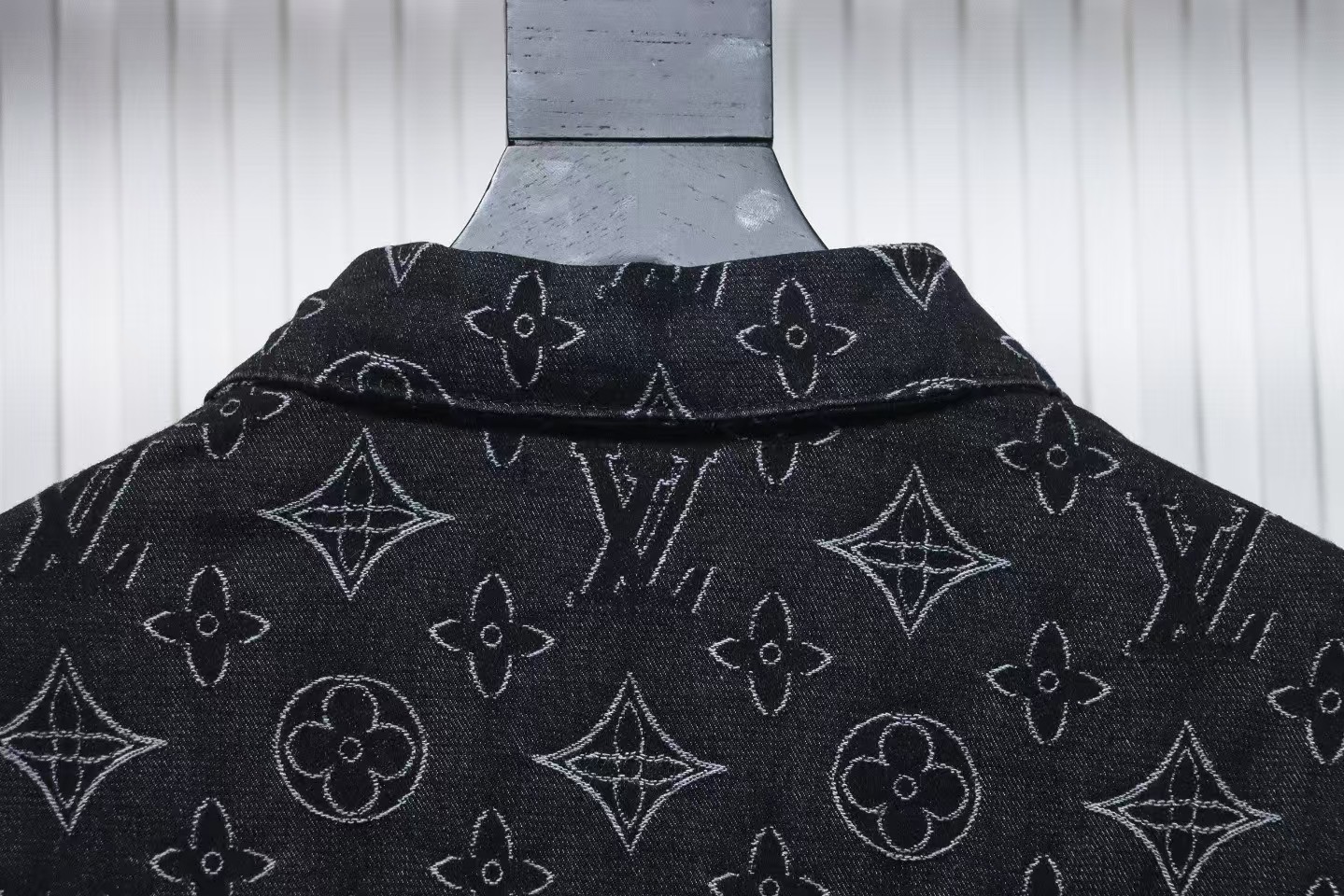 Louis Vuitton Denim Jacket With Floral Print Black