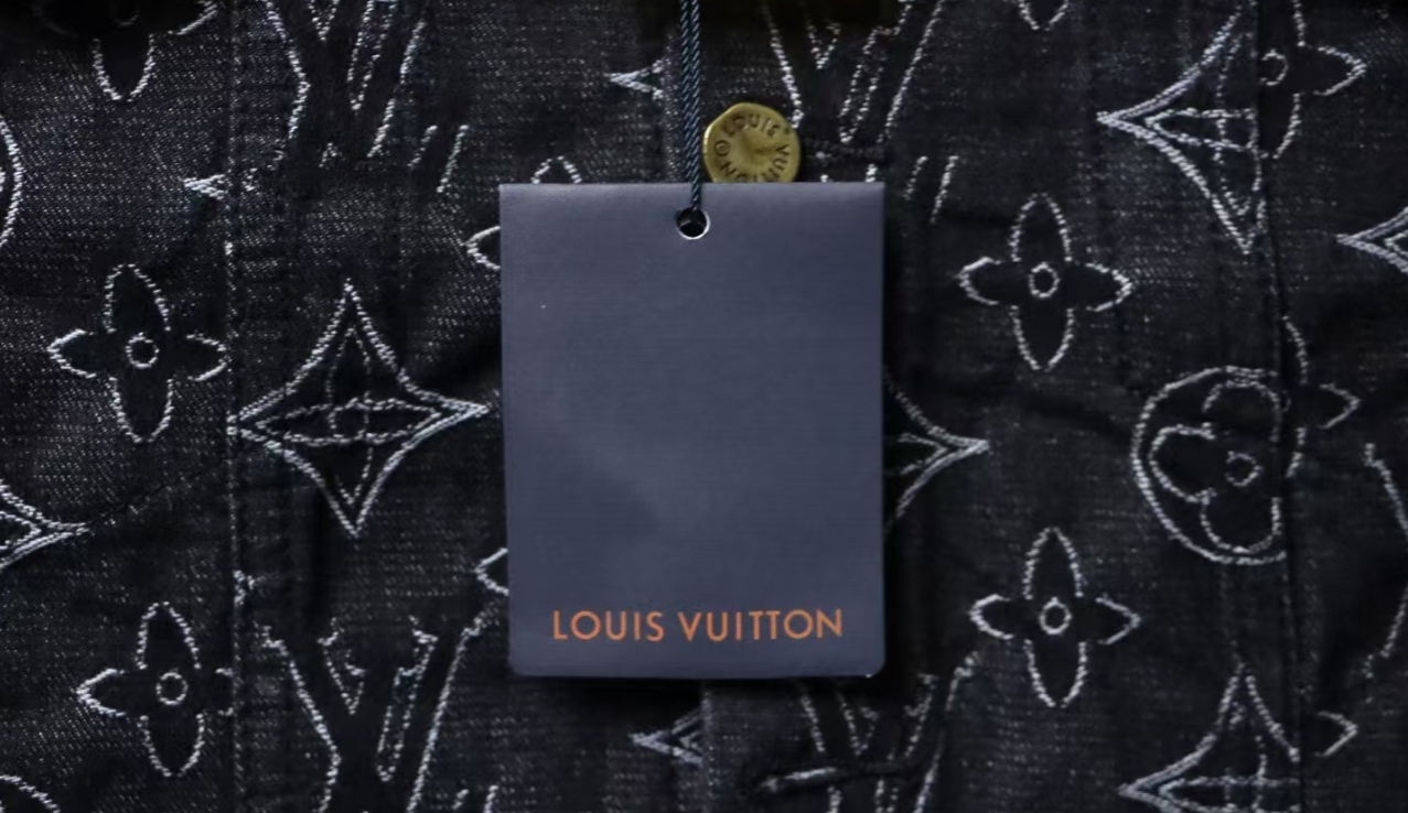 Louis Vuitton Denim Jacket With Floral Print Black