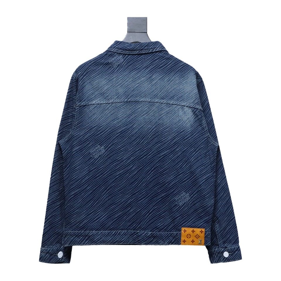 Louis Vuitton Diagonal Stripes Lettering Denim Jacket