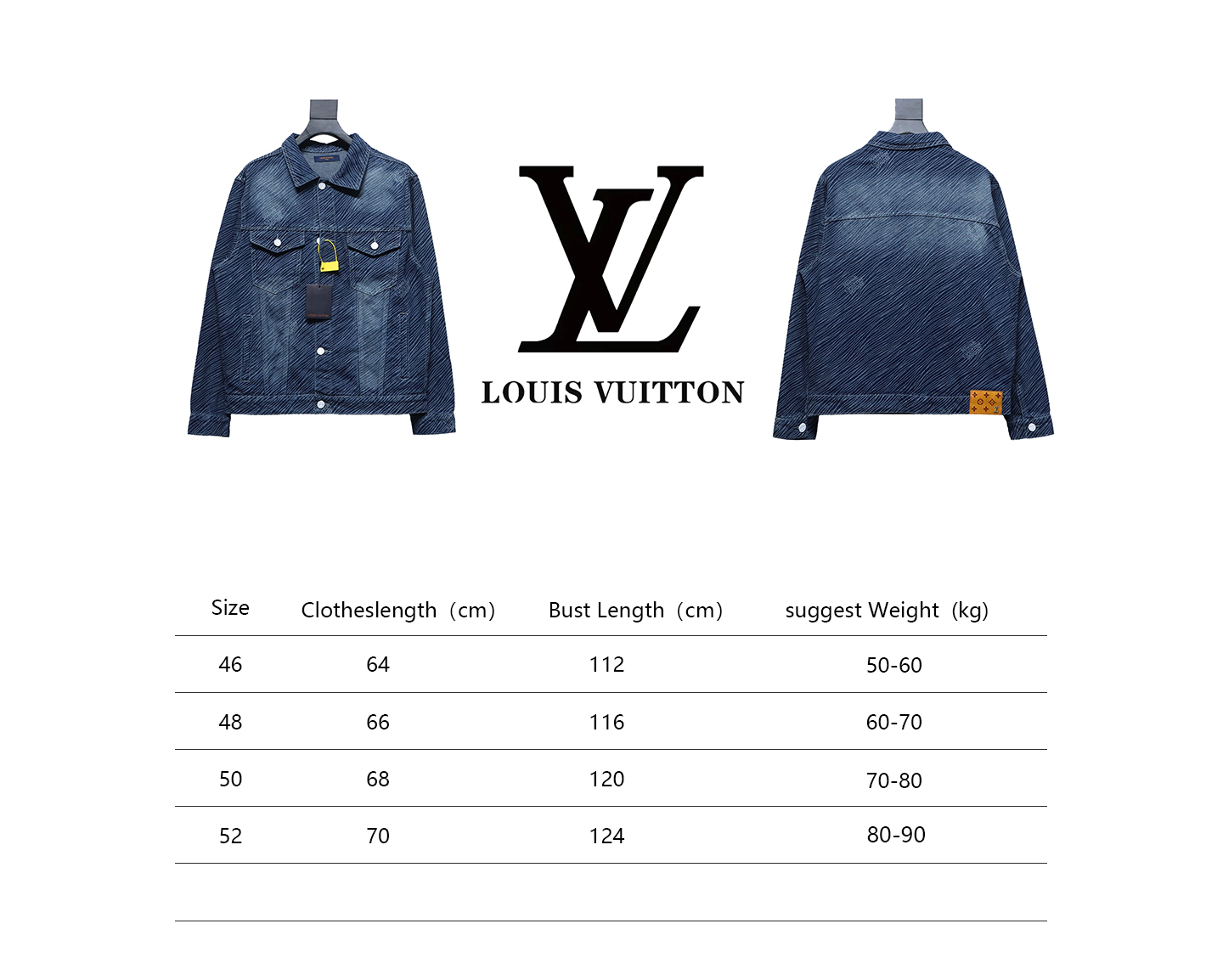 Louis Vuitton Diagonal Stripes Lettering Denim Jacket