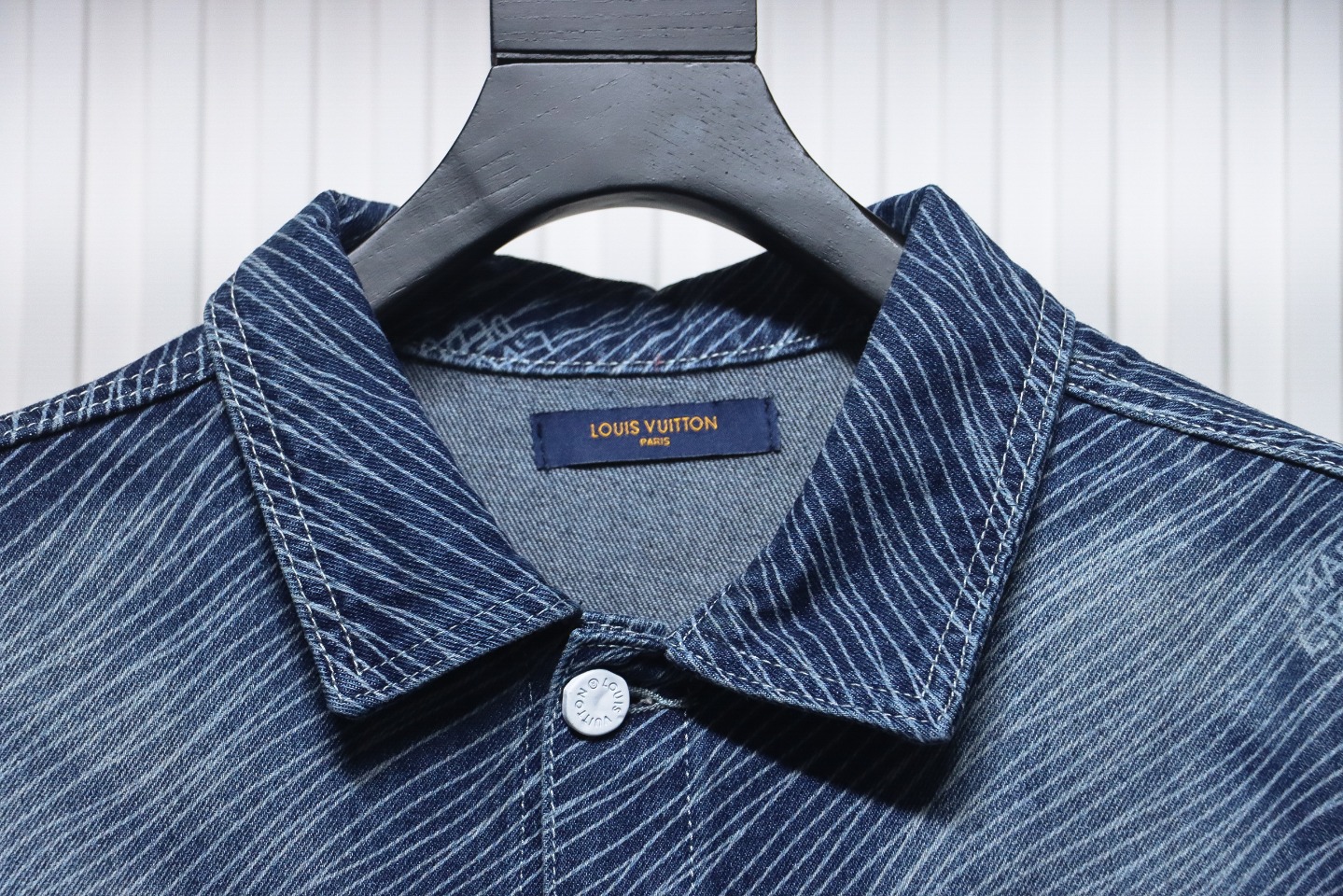Louis Vuitton Diagonal Stripes Lettering Denim Jacket