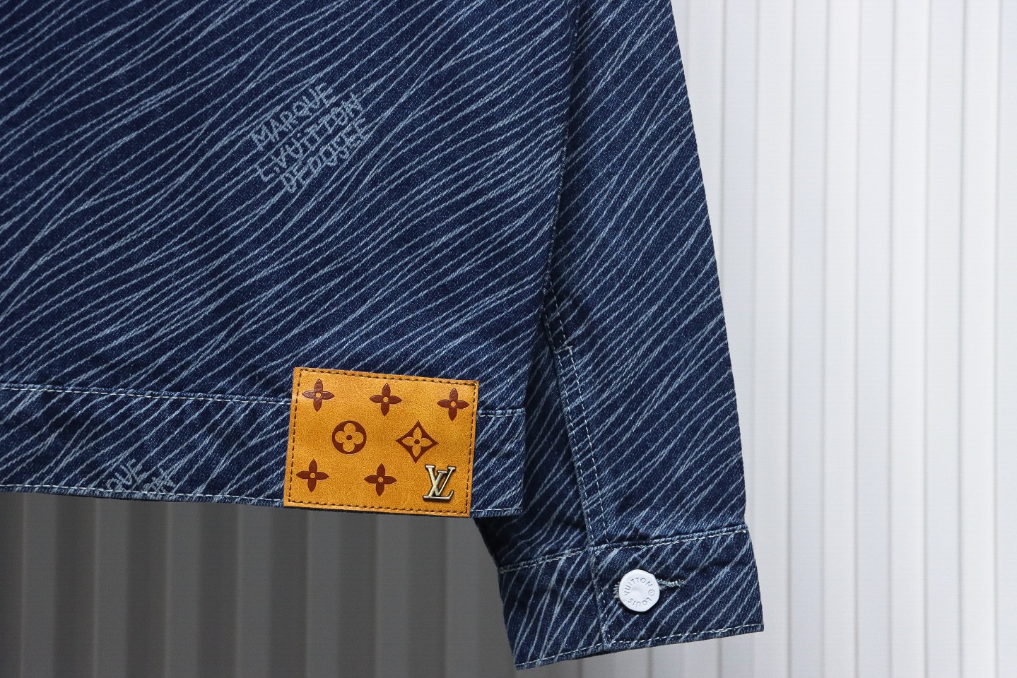 Louis Vuitton Diagonal Stripes Lettering Denim Jacket
