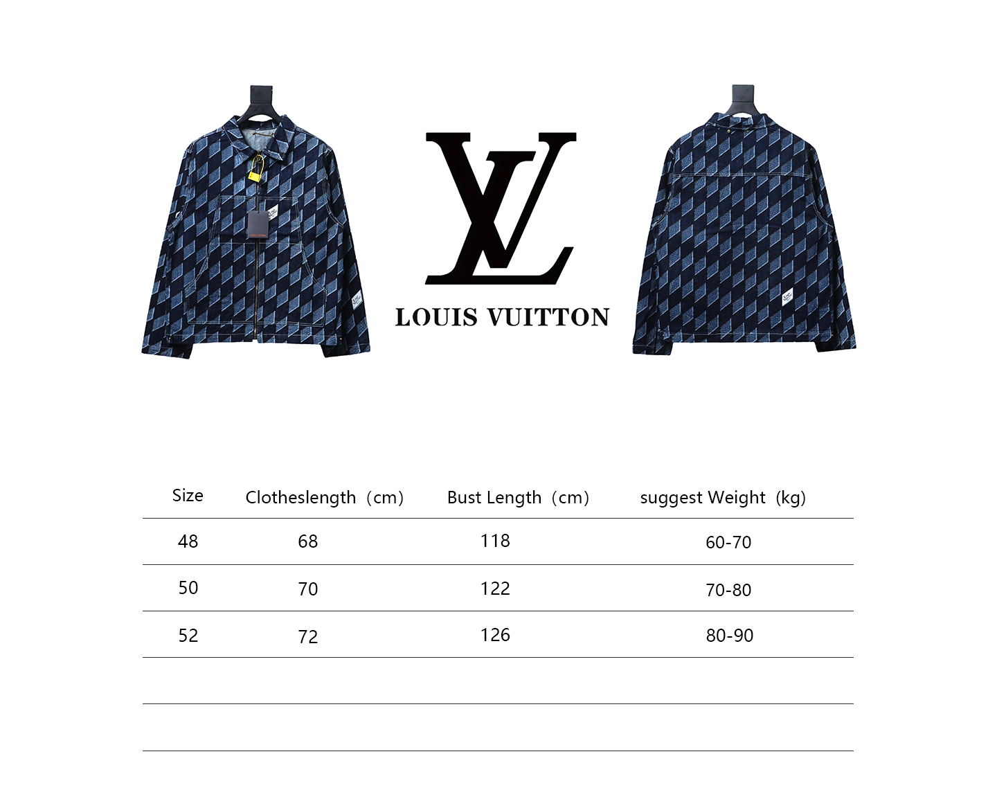 Louis Vuitton Diamond Print Denim Jacket