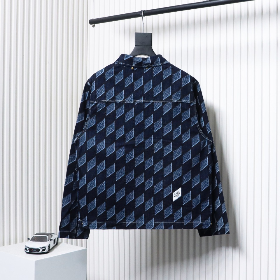 Louis Vuitton Diamond Print Denim Jacket