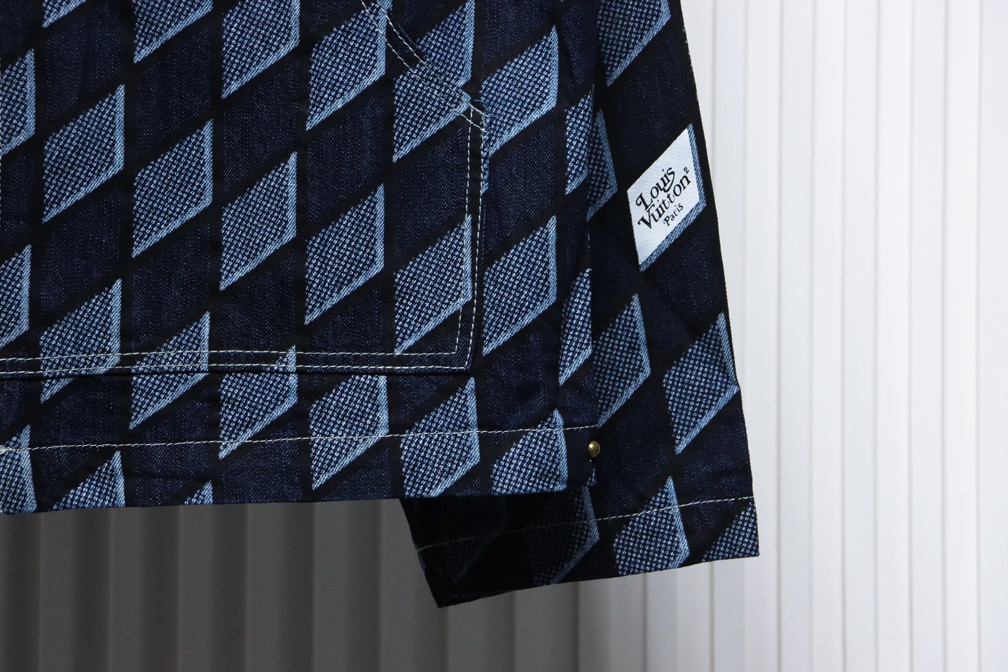 Louis Vuitton Diamond Print Denim Jacket