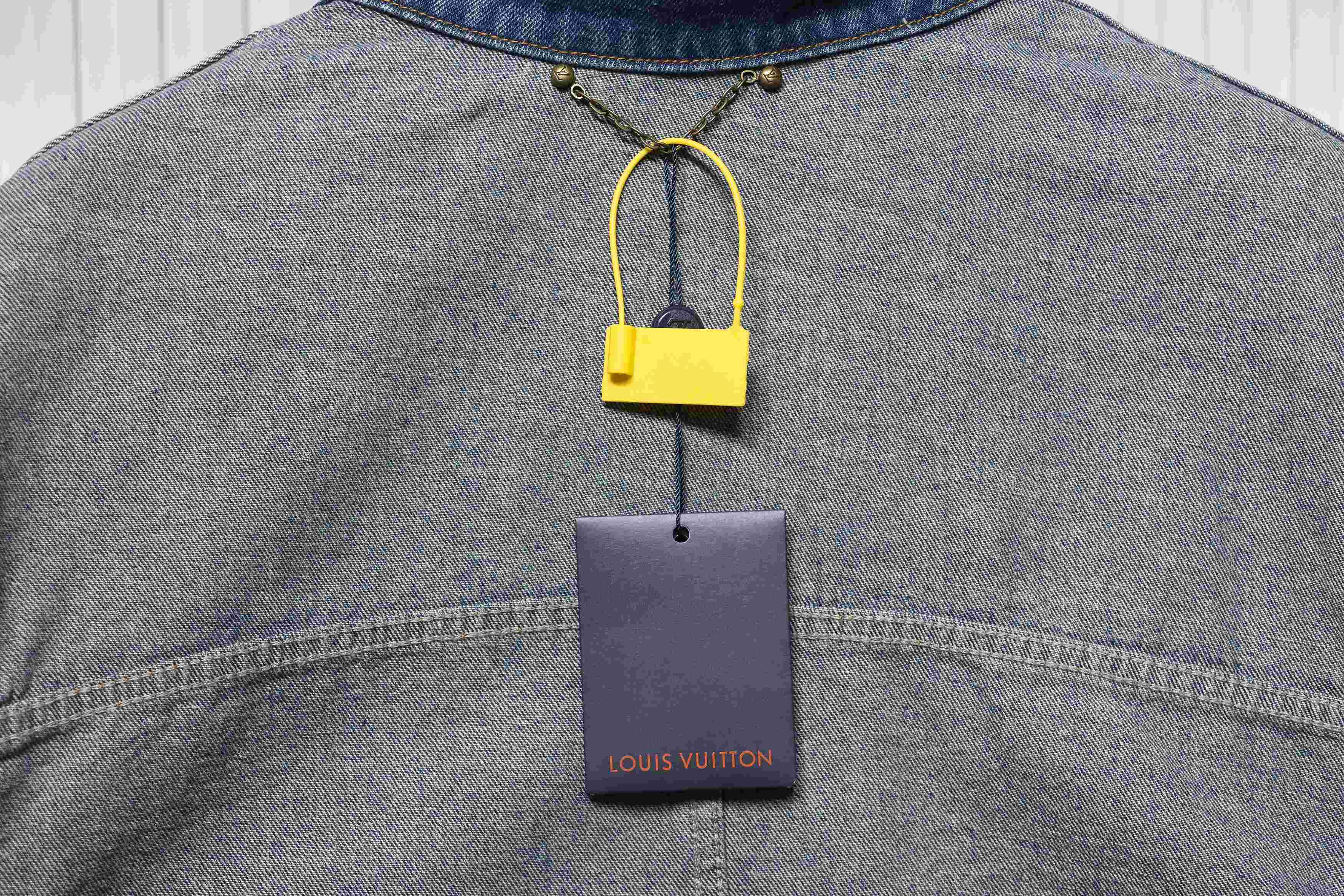 Louis Vuitton Embossed Denim Jacket Blue