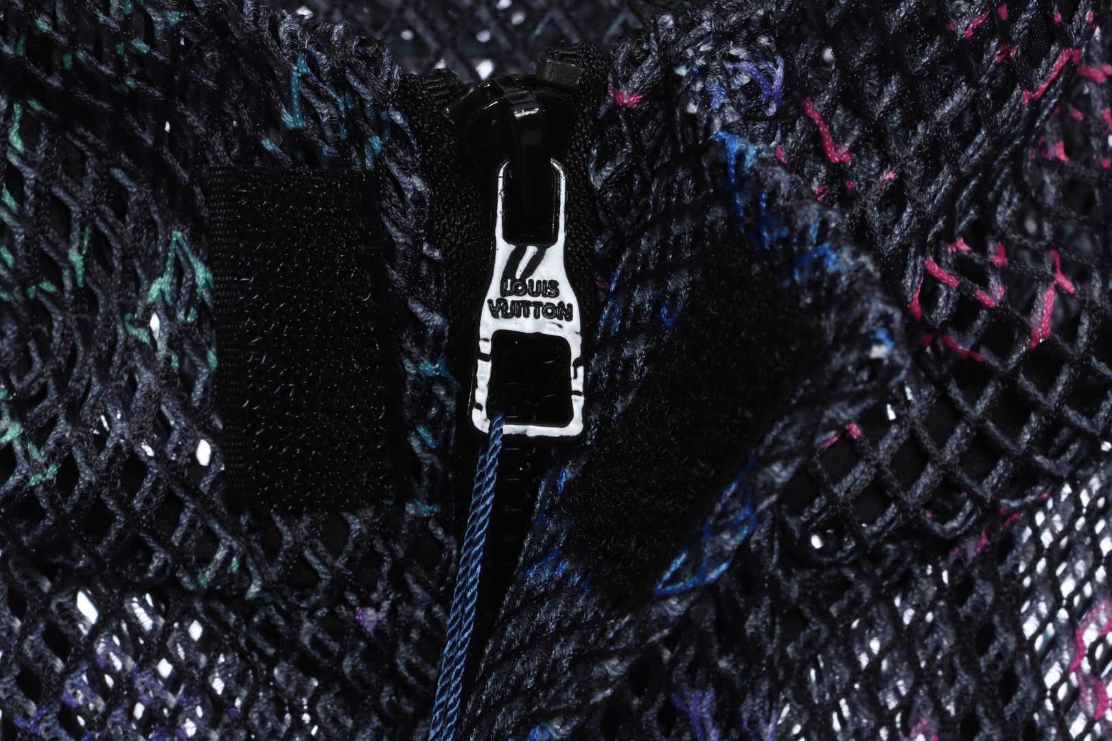 Louis Vuitton Gradient Old Flower Mesh Hooded Jacket Black