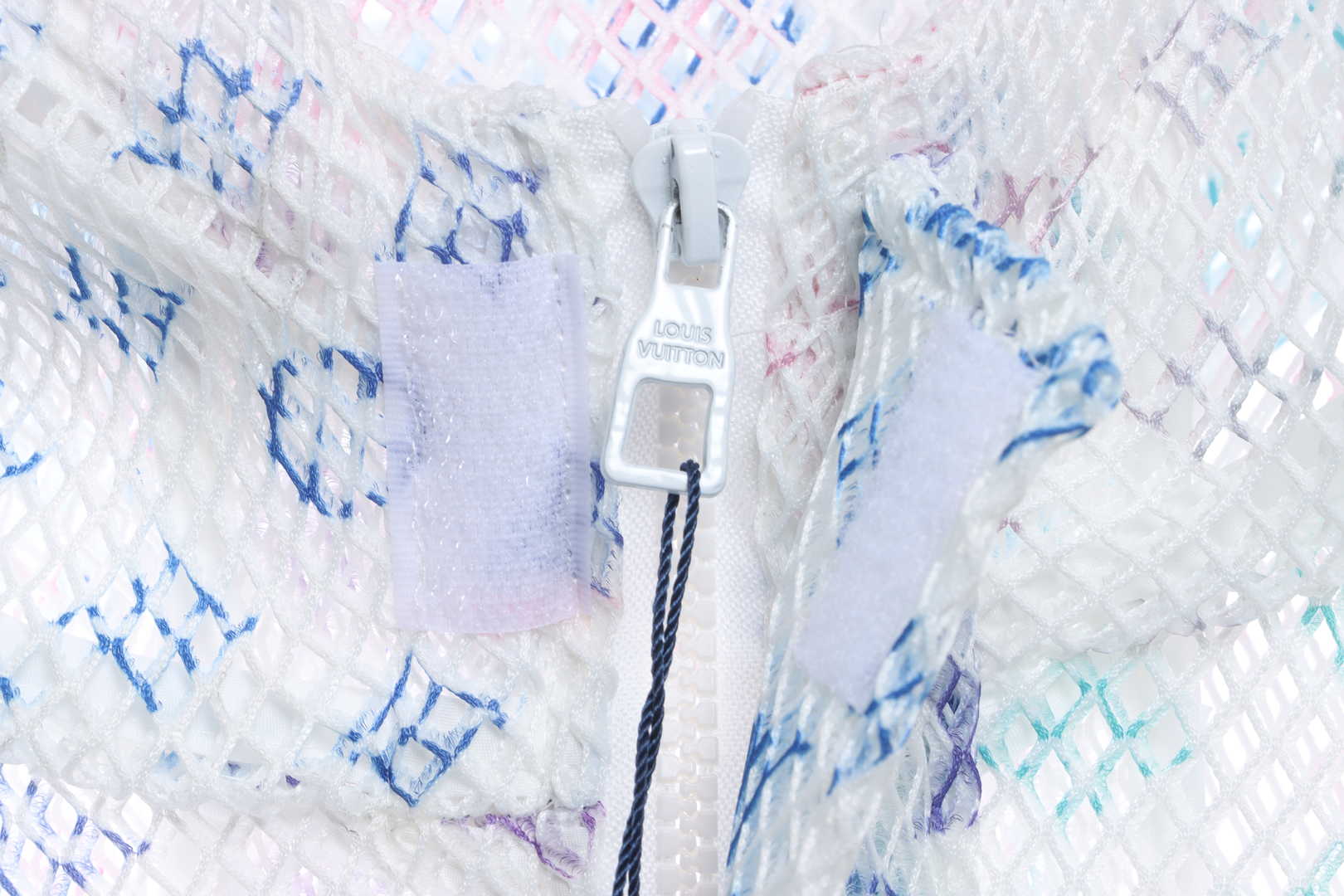 Louis Vuitton Gradient Old Flower Mesh Hooded Jacket White
