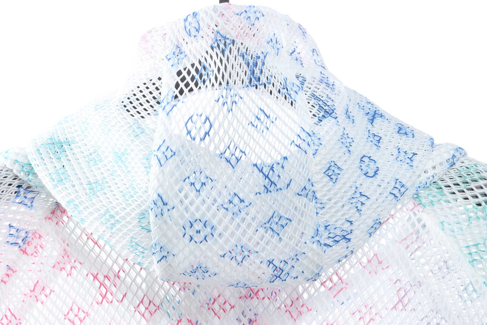 Louis Vuitton Gradient Old Flower Mesh Hooded Jacket White