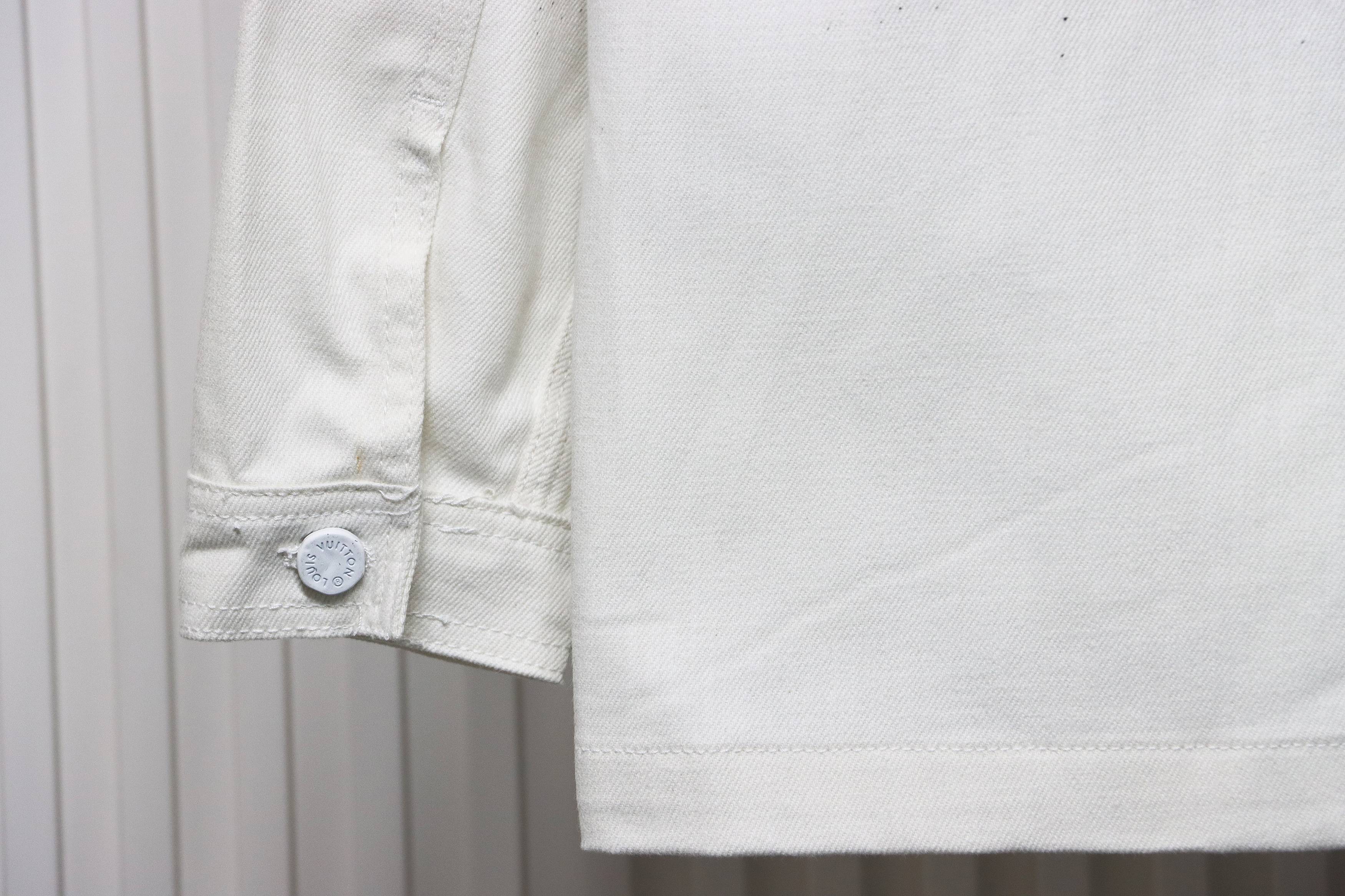 Louis Vuitton Gradient Starry Gray Denim Jacket Black And White
