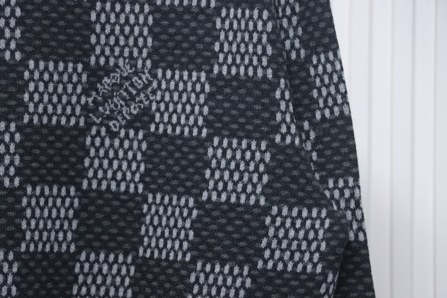 Louis Vuitton Grey Plaid Pullover Sweater