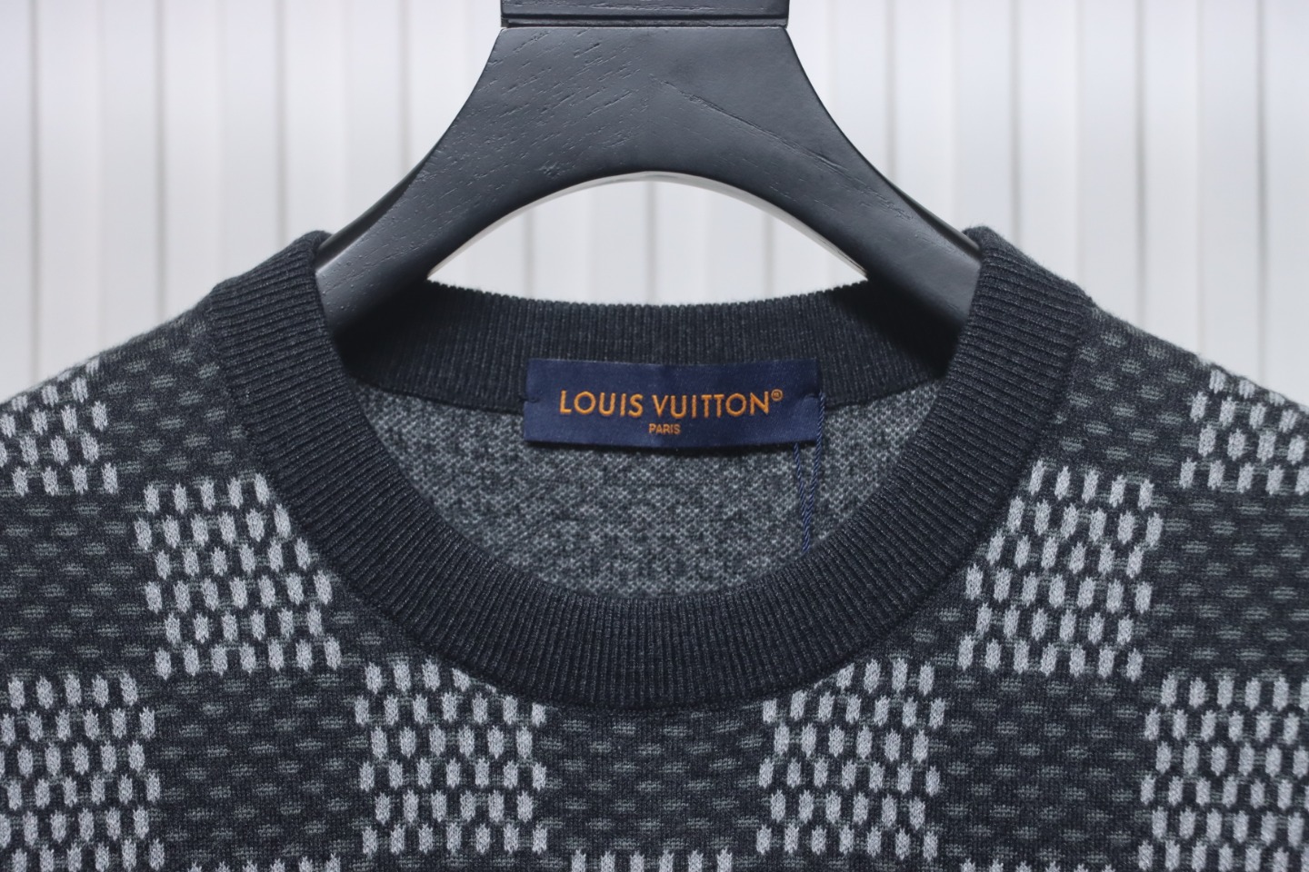 Louis Vuitton Grey Plaid Pullover Sweater