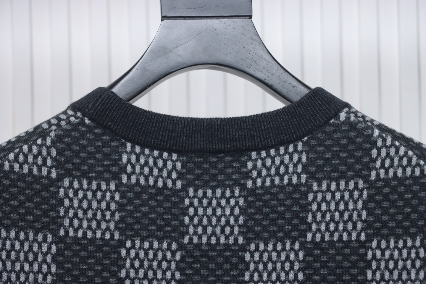 Louis Vuitton Grey Plaid Pullover Sweater